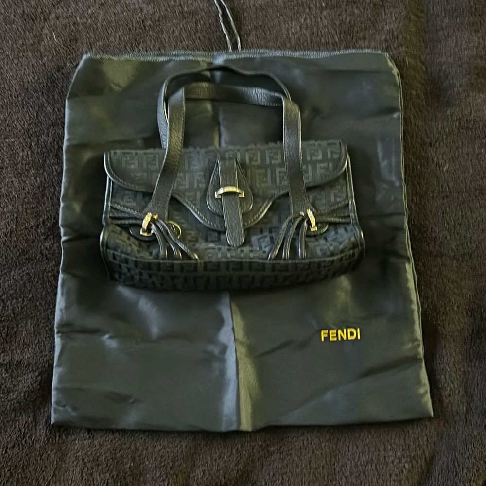 Fendi 10’x3.5’x6’ Small Black Purse